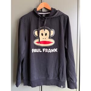 PAUL FRANK Industries mens sz L black hoodie sweatshirt EUC